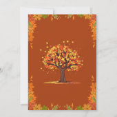 Autumn Thanksgiving Tree Poster Art Einladung (Rückseite)