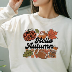 AUTUMN THEMA HELLO AUTUMN FOOTBALL & PUMPKIN SWEATSHIRT