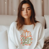 AUTUMN THEMA HELLO FALL PUMPKIN SWEATSHIRT