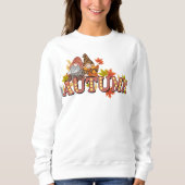 AUTUMN THEMA RETRO GROOVY AUTUMN GNOMES SWEATSHIRT (Vorderseite)