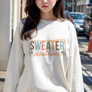 AUTUMN THEMA RETRO SWEATER WEATHER SWEATSHIRT
