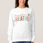 AUTUMN THEMA RETRO SWEATER WETTERFALL SWEATSHIRT (Vorderseite)