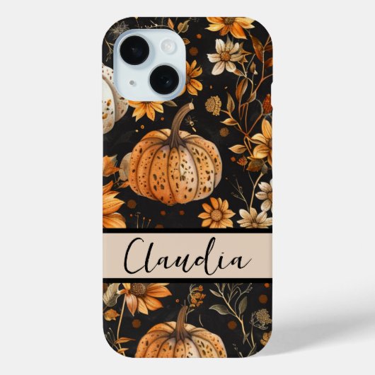 Autumn Theme Pumpkins Case-Mate iPhone Hülle (Rückseite)
