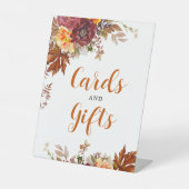 Autumn themed Cards & Gift Pedestal Sign Sockelschild (Vorderseite)