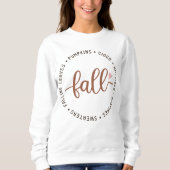 AUTUMN THEMED FALLING BLÄTTER, CIDER, PUMPKINS SWEATSHIRT (Vorderseite)