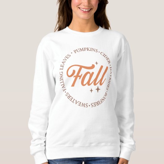 AUTUMN THEMED FALLING BLÄTTER, PUMPKINS, CIDER SWEATSHIRT (Vorderseite)