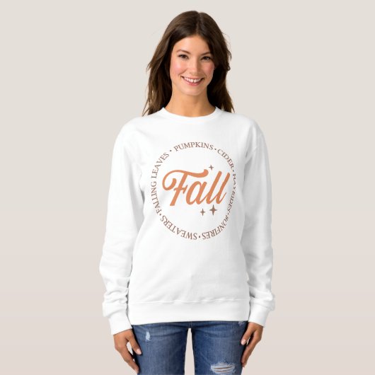 AUTUMN THEMED FALLING BLÄTTER, PUMPKINS, CIDER SWEATSHIRT (Vorne ganz)