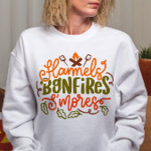 AUTUMN THEMED FLANNELS BONFIRES SMORES SWEATSHIRT