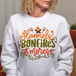 AUTUMN THEMED FLANNELS BONFIRES SMORES SWEATSHIRT