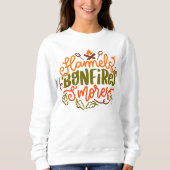 AUTUMN THEMED FLANNELS BONFIRES SMORES SWEATSHIRT (Vorderseite)