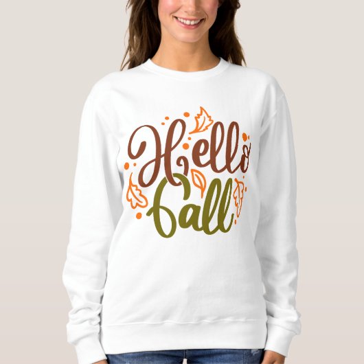 AUTUMN THEMED HELLO FALL SWEATSHIRT (Vorderseite)