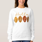 AUTUMN THEMED HELLO HERBSTLAUB SWEATSHIRT (Vorderseite)