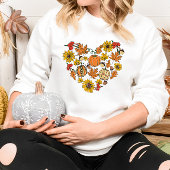 AUTUMN THEMED HERZ VOLLSTÄNDIG SWEATSHIRT