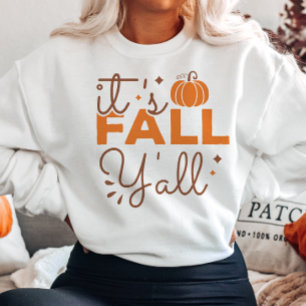 AUTUMN THEMED RETRO ES IST FALL Y'ALL PUMPKIN SWEATSHIRT