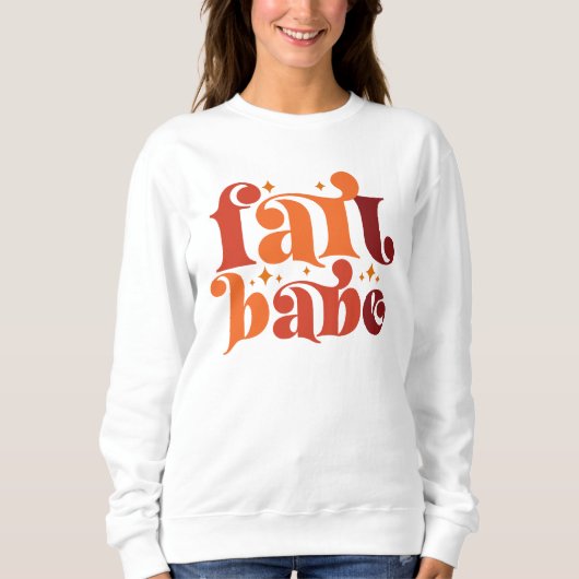 AUTUMN THEMED RETRO FALL BABE SWEATSHIRT (Vorderseite)