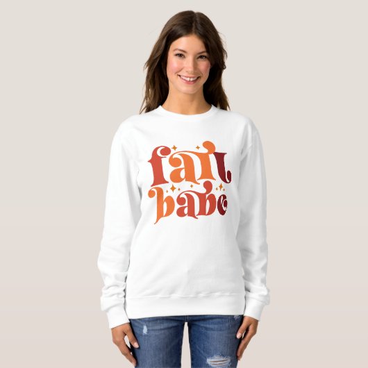 AUTUMN THEMED RETRO FALL BABE SWEATSHIRT (Vorne ganz)