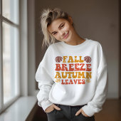 AUTUMN THEMED RETRO FALL BREEZE AUTUMN BLÄTTEN SWEATSHIRT