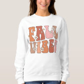 AUTUMN THEMED RETRO GROOVY FALL VIBES SWEATSHIRT (Vorderseite)