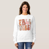 AUTUMN THEMED RETRO GROOVY FALL VIBES SWEATSHIRT (Vorne ganz)