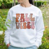 AUTUMN THEMED RETRO GROOVY FALL VIBES SWEATSHIRT