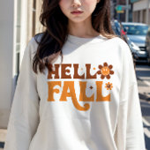 AUTUMN THEMED RETRO GROOVY HELLO FALL SWEATSHIRT