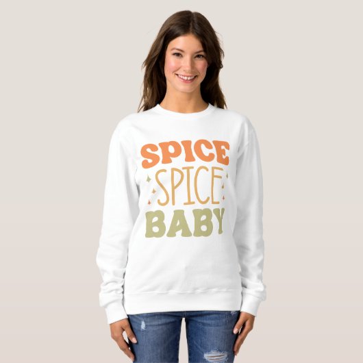 AUTUMN THEMED RETRO GROOVY SPICE SPICE BABY SWEATSHIRT (Vorne ganz)