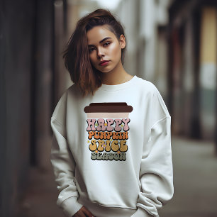AUTUMN THEMED RETRO HAPPY PUMPKIN SPICE SAISON SWEATSHIRT