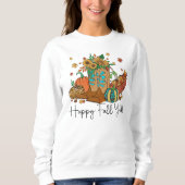 AUTUMN THEMED RETRO WESTERN GLÜCKLICH FALL Y'ALL SWEATSHIRT (Vorderseite)