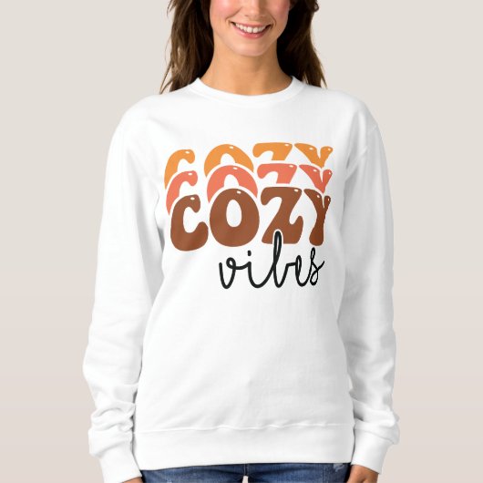 AUTUMN THEMIERTE RETRO FALL COZY VIBES SWEATSHIRT (Vorderseite)