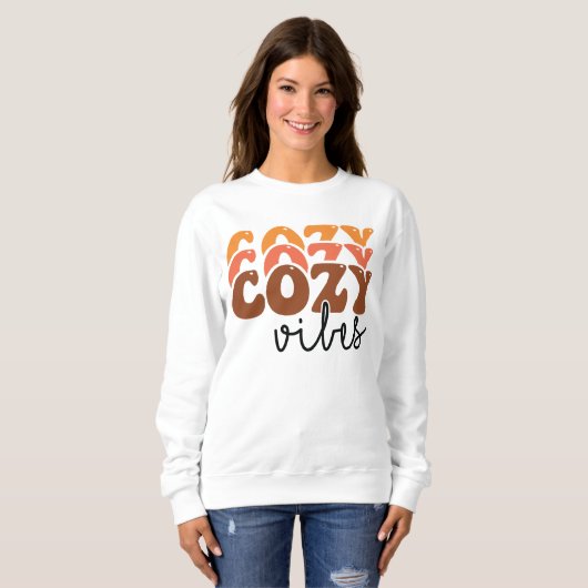 AUTUMN THEMIERTE RETRO FALL COZY VIBES SWEATSHIRT (Vorne ganz)