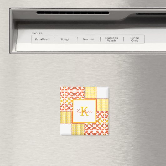 Autumn Tints Quilt Muster Magnet (In Situ (Geschirrspüler))