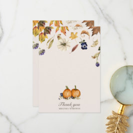 Autumn Tones Pumpkin Spice Thank You Card Dankeskarte
