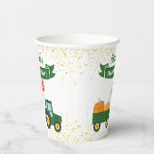 Autumn Tractor Pumpkin Fall Birthday Party Pappbecher (Rechts)