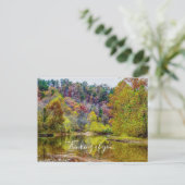 Autumn Tranquility Denken Sie an Sie Postcard Postkarte (Stehend Vorderseite)