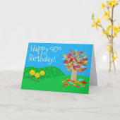 Autumn tree 90th birthday card new by Jo Images Karte (Gelbe Blume)
