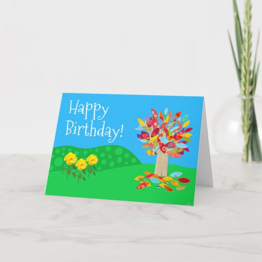Autumn tree birthday card new by Jo Images Karte (Vorderseite)