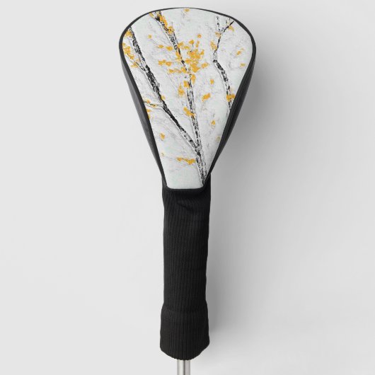Autumn Tree Branches with Yellow Fall Leaves Golf Headcover (Vorderseite)