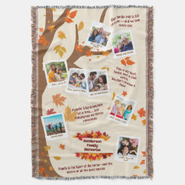 Autumn Tree Family Quotes & Memories Photo Collage Decke