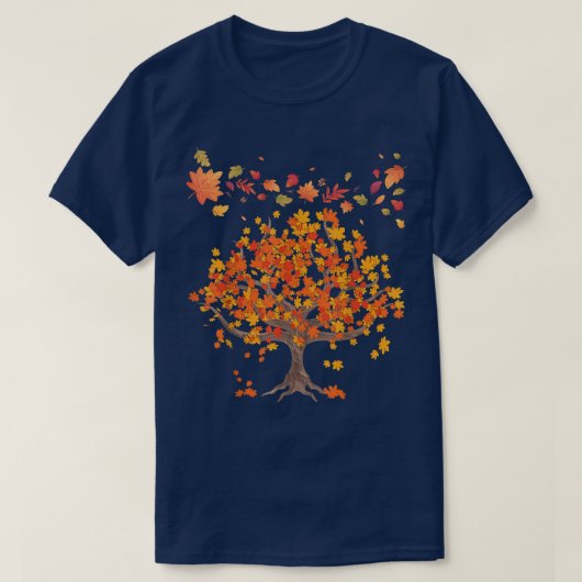 Autumn Tree Leaves Nature Forest Fall 66 T-Shirt (Design vorne)