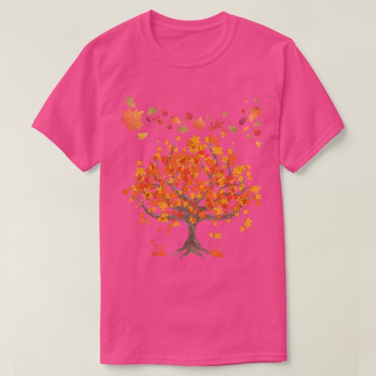 Autumn Tree Leaves Nature Forest Fall 68 T-Shirt (Design vorne)