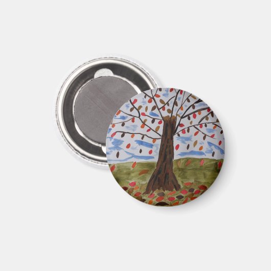 Autumn Tree Magnet (Vorderseite/Rückseite)