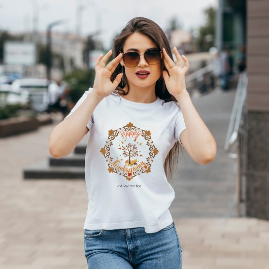 Autumn Tree Mandala Fall Foliage & Thanksgiving T-Shirt