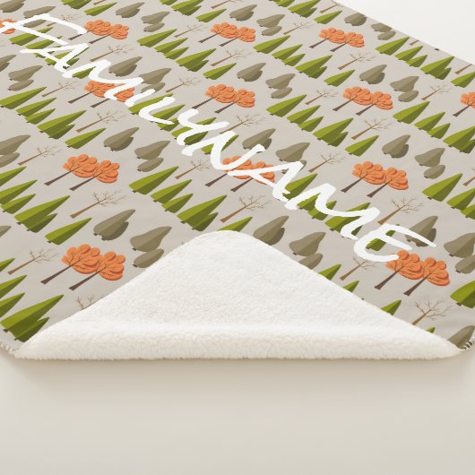 Autumn Tree Pattern Blanket mit benutzerdefinierte Sherpadecke (3/4)