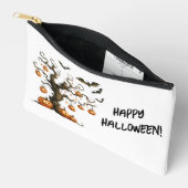 Autumn Tree Pumpkin Happy Halloween Zubehörtasche (Offen)
