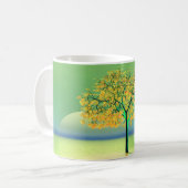 Autumn Tree Sunset Kaffeetasse (Vorderseite Links)