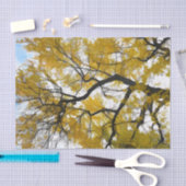Autumn Tree Yellow Blätter Blue Sky Seidenpapier (Handwerk)