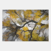 Autumn Tree Yellow Gray Blätter Sky (Vorderseite 2)