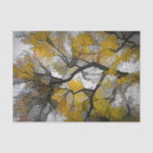 Autumn Tree Yellow Gray Blätter Sky Seidenpapier (Vorderseite)