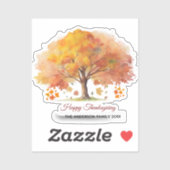 autumn trees happy thanksgiving  sticker (Blatt)