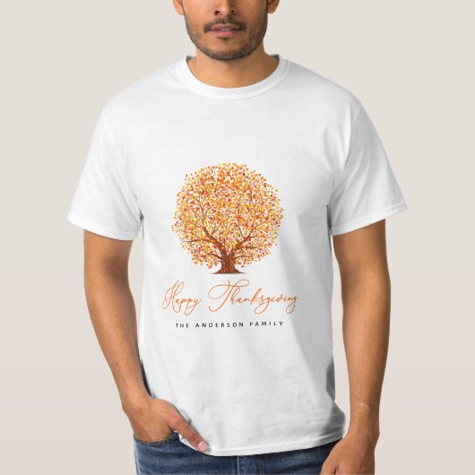 autumn trees happy thanksgiving T-Shirt (Vorderseite)